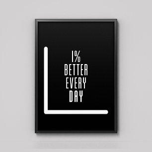 1% Betere Canvas Motivatie kunst aan de muur Afdruk