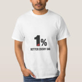 1% Better Every Day – Minimal  T-shirt (Voorkant)