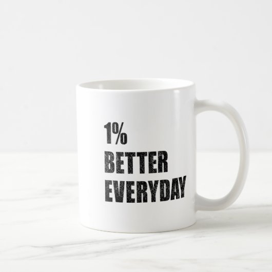 1% Better Every Day Motivation Quote Insrational S Koffiemok (Rechts)