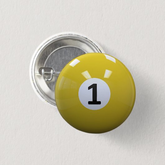 1 Billiard Pool Ball Ronde Button 3,2 Cm (Voorkant /achterkant)