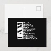 1 Black Woman Gezegde I Am Manuel.Png Aankondigingskaart (Voorkant / Achterkant)