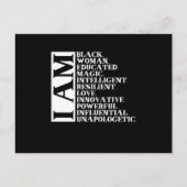 1 Black Woman Gezegde I Am Manuel.Png Aankondigingskaart (Voorkant)