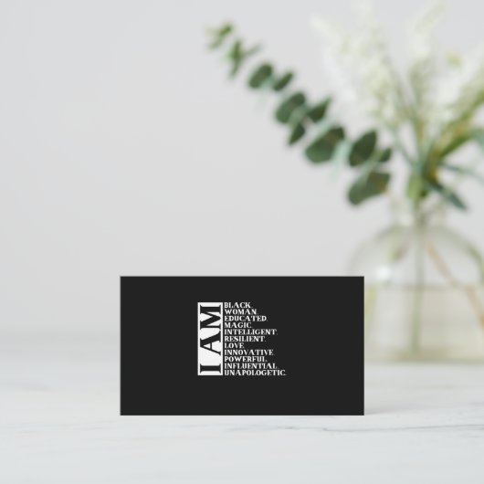 1 Black Woman Gezegde I Am Manuel.Png Visitekaartje (Staand voorkant)