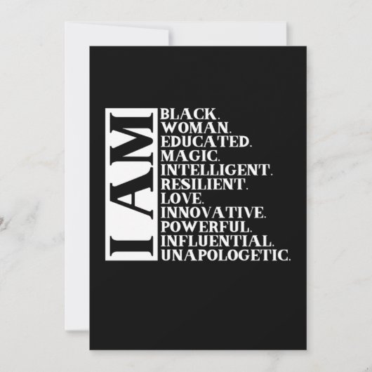 1 Black Woman Saying I Am Manuel.Png Save The Date (Voorkant)