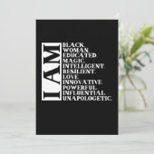 1 Black Woman Saying I Am Manuel.Png Save The Date (Staand voorkant)