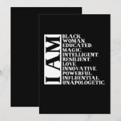 1 Black Woman Saying I Am Manuel.Png Save The Date (Voorkant / Achterkant)