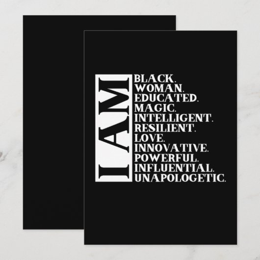 1 Black Woman Saying I Am Manuel.Png Save The Date (Voorkant / Achterkant)