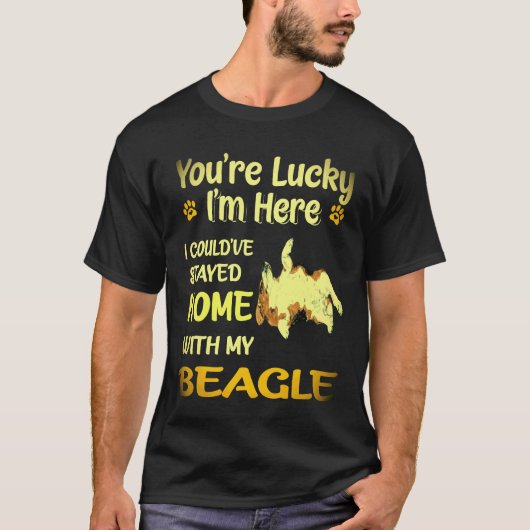 1 Bleef thuis met mijn Beagle T-shirt (Voorkant)