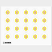 1 blij ronde sticker (Vel)