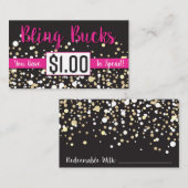 $1 Bling Bucks Kortingskaartje (Voorkant / Achterkant)