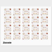 🎁 1. Bloemige bloei-cadeaustickers Vierkante Sticker (Vel)