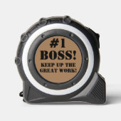 #1 Boss Bruin Zwart Typopgrafie Rolmaat (Voorkant)