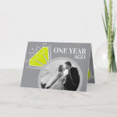 1 bruiloft verjaart peridot en foto kaart (Voorkant)