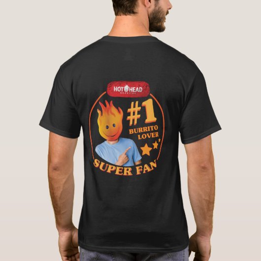 #1 Burrito Lover T-shirt (Achterkant)