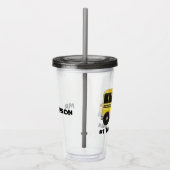 #1 Bus Driver Yellow School Bus Leerleraar Onderwi Acryl Drinkbeker (Rechts)