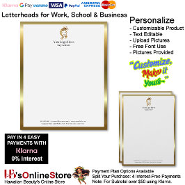 1 Business Gold Beige Logo Letterhead Business  Briefhoofd