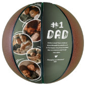 #1 Cadeau met foto van vader Basketbal (Verticaal)