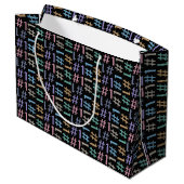 "# 1" cadeau voor patroon large cadeautasje (Achterkant Gekanteld)