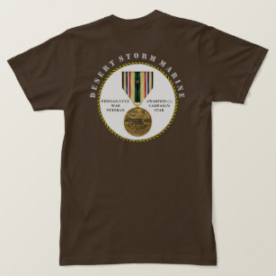 1 CAMPAIGN STAR Desert Storm Marine SEMPER Fi T-shirt