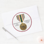 1 CAMPAIGN STAR PERSIAN GULF WAR VETERAN RONDE STICKER (Envelop)
