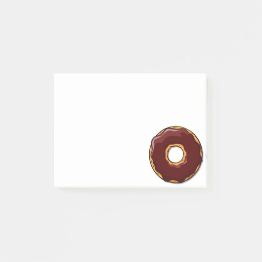 1 Cartoon Chocolade Donut Design Post-it® Notes (Voorkant)