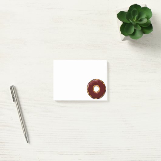 1 Cartoon Chocolade Donut Design Post-it® Notes (Kantoor)