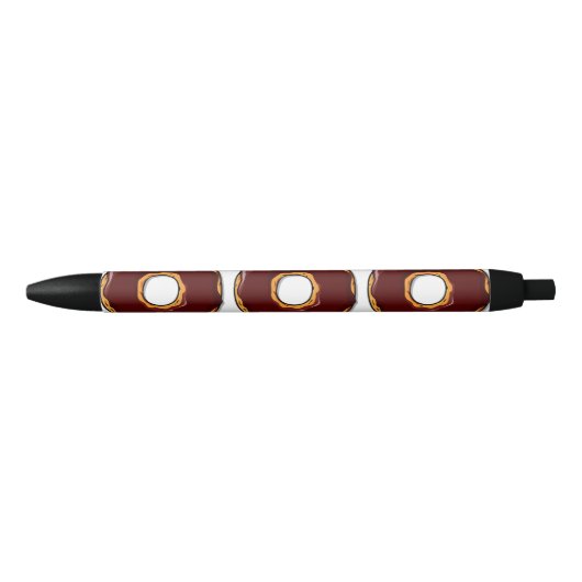 1 Cartoon Chocolade Donut Design Zwarte Inkt Pen (Voorkant)
