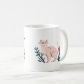 #1 Cat Parent Cute Cat Peach Design Koffiemok (Voorkant rechts)