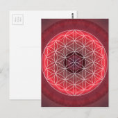 1 Chakra Flower of Life red Briefkaart (Voorkant / Achterkant)