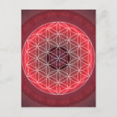 1 Chakra Flower of Life red Briefkaart (Voorkant)