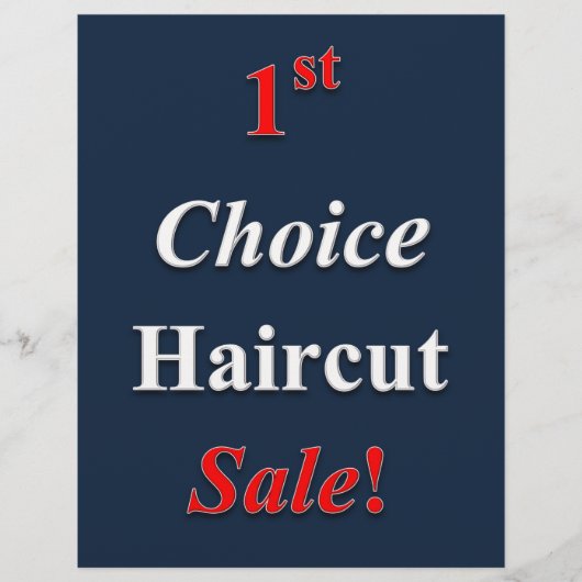 1. Choice Haircut Sale Posters Promotional Flyer (Voorkant)
