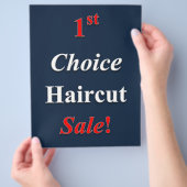 1. Choice Haircut Sale Posters Promotional Flyer (Hand)