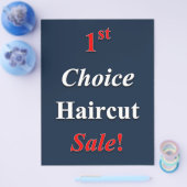 1. Choice Haircut Sale Posters Promotional Flyer (Enkel)