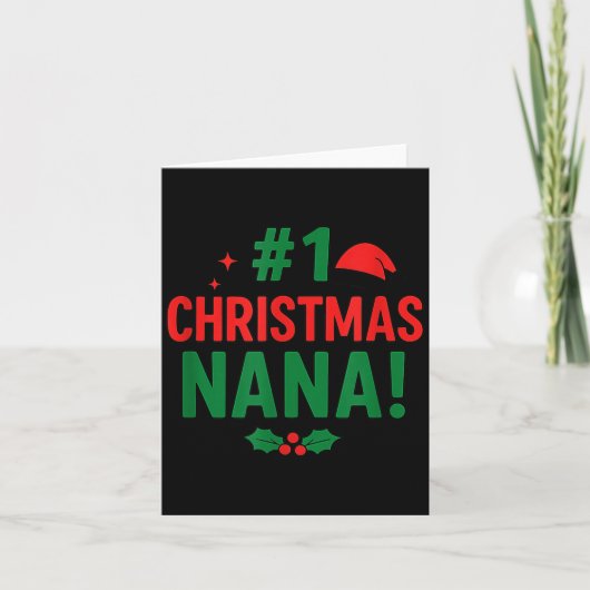 #1 Christmas Nana  Kaart (Voorkant)