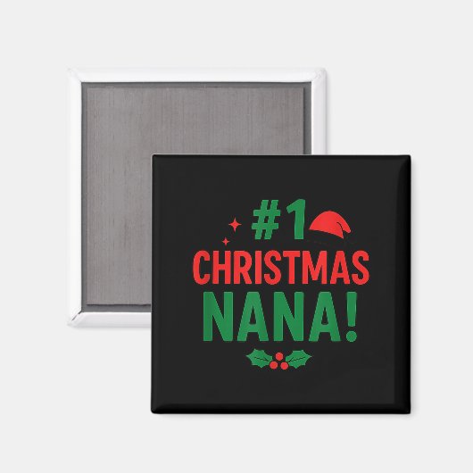 #1 Christmas Nana  Magneet (Voorkant / Achterkant)