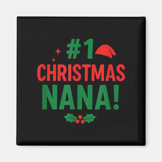#1 Christmas Nana  Magneet (Voorkant)