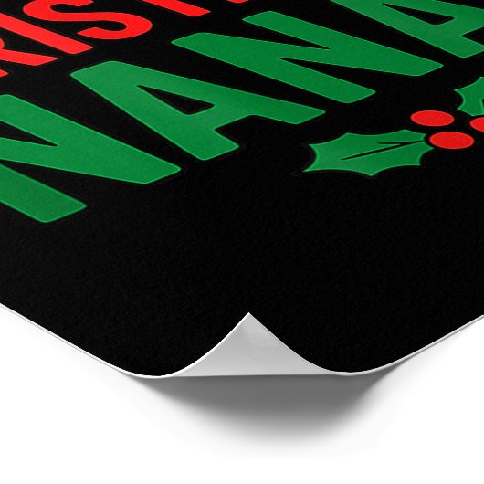 #1 Christmas Nana  Poster (Hoek)