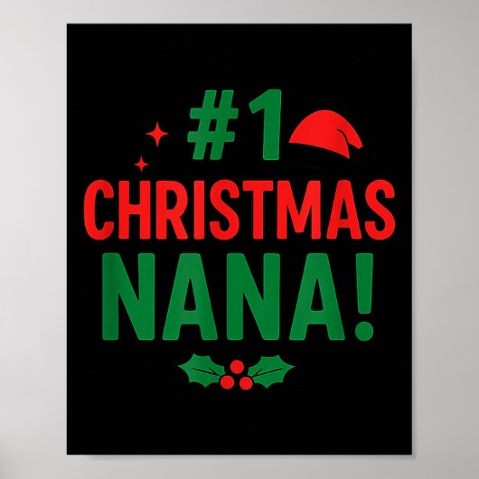 #1 Christmas Nana  Poster (Voorkant)