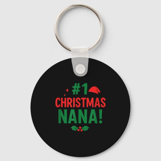 #1 Christmas Nana  Sleutelhanger (Voorkant)