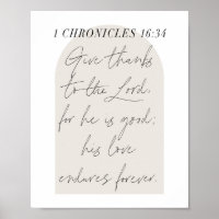 1 Chronicles 16:34 Manuscript beige Arch