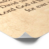 1 Chronicles 29:10 in het Hebreeuws en het Engels Poster (Hoek)