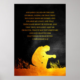 1 Chronicles 4:10 Bijbelversie Poster