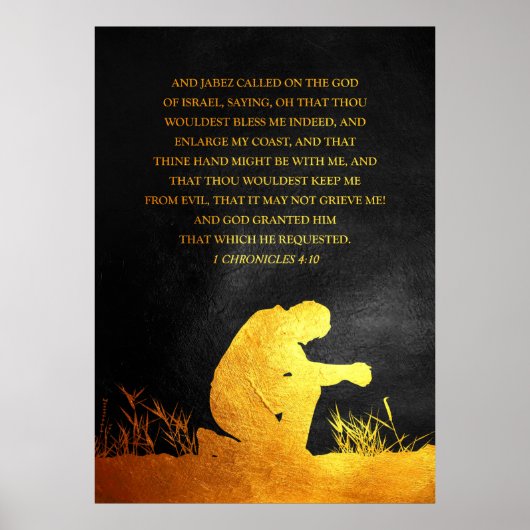 1 Chronicles 4:10 Bijbelversie Poster (Voorkant)