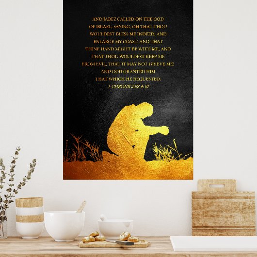 1 Chronicles 4:10 Bijbelversie Poster (Keuken)
