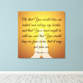 1 Chronicles 4:10 Canvas Afdruk (Insitu (Houten vloer))