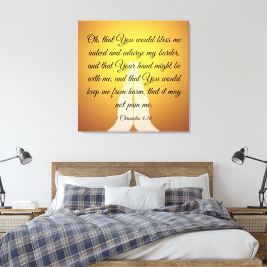 1 Chronicles 4:10 Canvas Afdruk (Insitu (Slaapkamer))