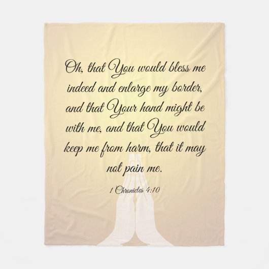 1 Chronicles 4:10 Fleece Deken (Voorkant)
