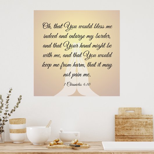 1 Chronicles 4:10 Poster (Keuken)