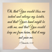 1 Chronicles 4:10 Poster (Voorkant)