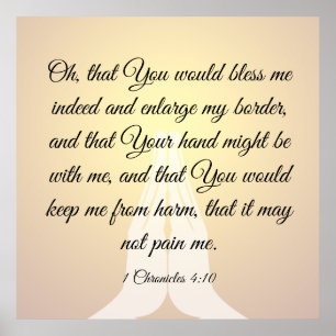 1 Chronicles 4:10 Poster